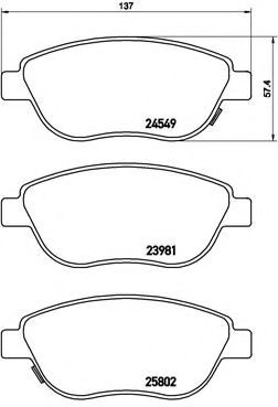 Тормозные колодки BREMBO P 23 153