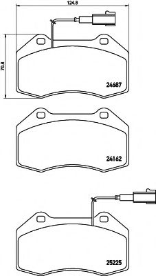 Гальмівні колодки BREMBO P 23 162