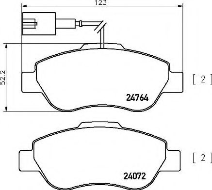 Тормозные колодки BREMBO P 24 150