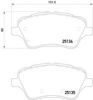 Тормозные колодки BREMBO P 24 151