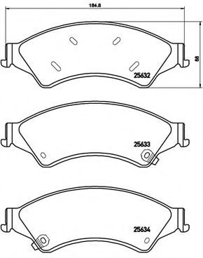 Гальмівні колодки BREMBO P 24 153