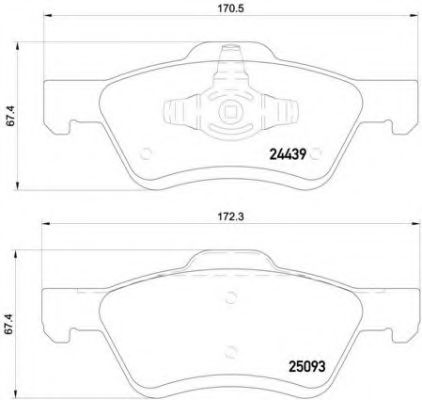 Тормозные колодки BREMBO P 24 159