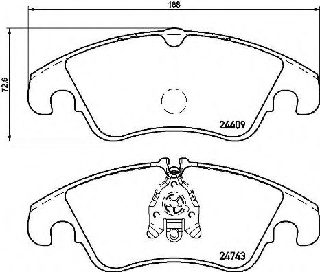 Гальмівні колодки BREMBO P 24 161