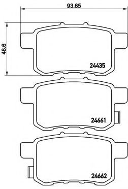 Тормозные колодки BREMBO P 28 072
