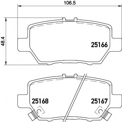 Гальмівні колодки BREMBO P 28 078