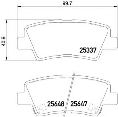 Тормозные колодки BREMBO P 30 054