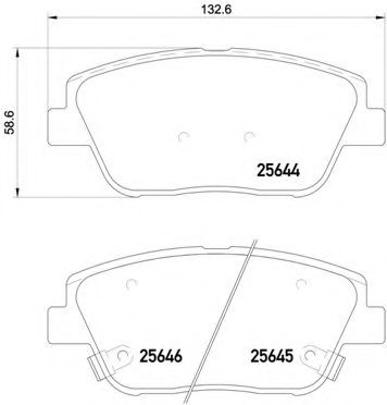 Тормозные колодки BREMBO P 30 066