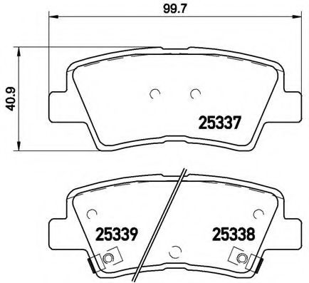 Тормозные колодки BREMBO P 30 067