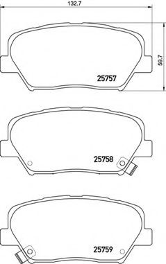 Тормозные колодки BREMBO P 30 070