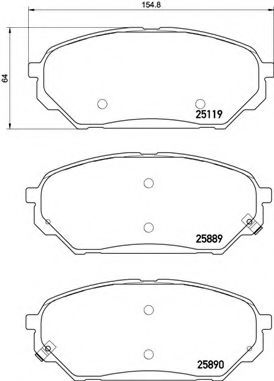 Тормозные колодки BREMBO P 30 071