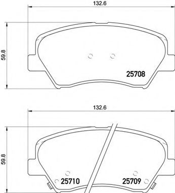 Тормозные колодки BREMBO P 30 073