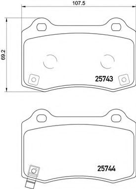 Тормозные колодки BREMBO P 30 074
