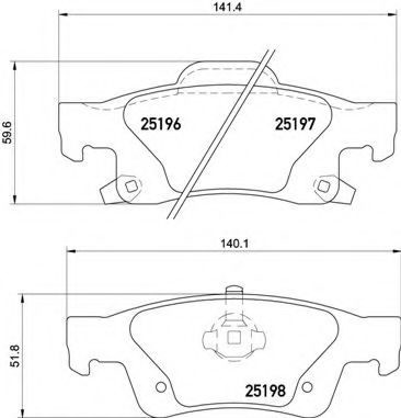 Тормозные колодки BREMBO P 37 016