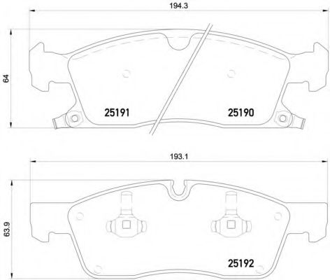 Тормозные колодки BREMBO P 37 017