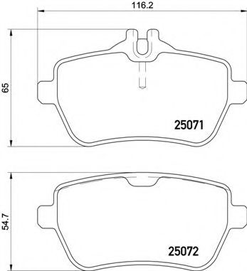 Тормозные колодки BREMBO P 50 117