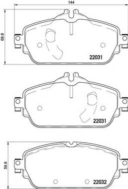 Тормозные колодки BREMBO P 50 119 DIRECTIONAL BRAKE PADS