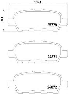 Тормозные колодки BREMBO P 56 087