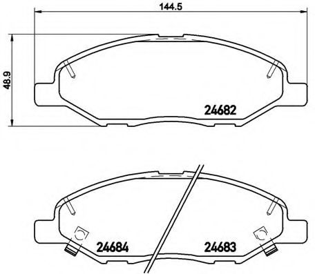 Тормозные колодки BREMBO P 56 088