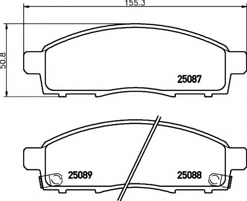 Тормозные колодки BREMBO P 56 102
