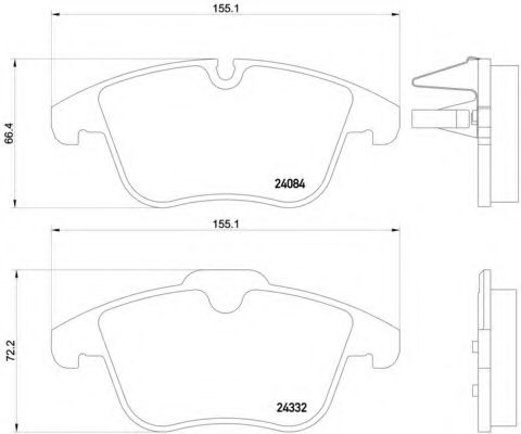 Тормозные колодки BREMBO P 61 106