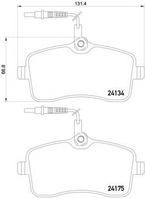 Тормозные колодки BREMBO P 61 109