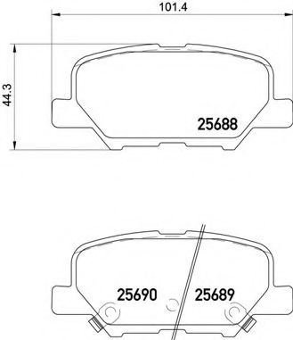 Тормозные колодки BREMBO P 61 111