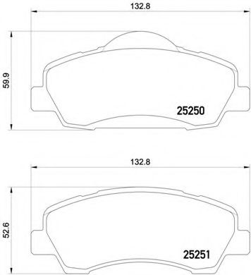 Тормозные колодки BREMBO P 61 113