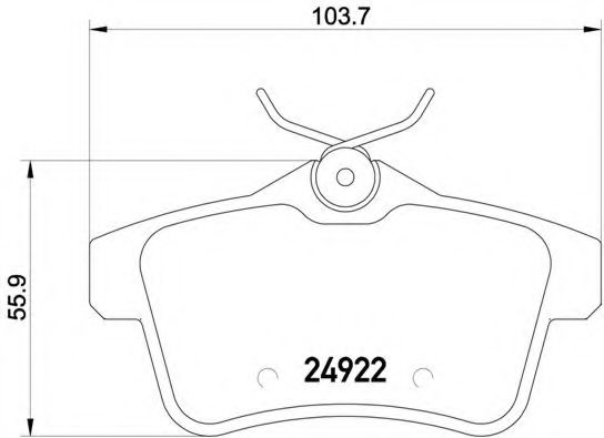 Тормозные колодки BREMBO P 61 114