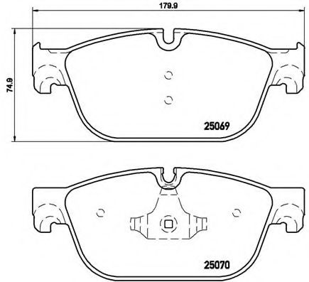 Тормозные колодки BREMBO P 61 115
