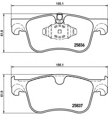 Тормозные колодки BREMBO P 61 116