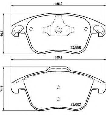 Тормозные колодки BREMBO P 61 117