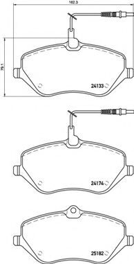 Тормозные колодки BREMBO P 61 119