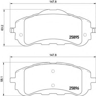 Тормозные колодки BREMBO P 61 120