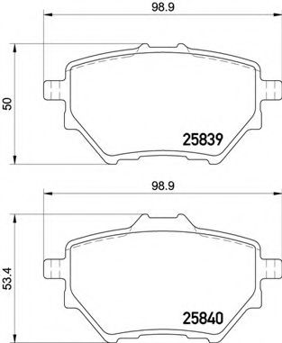 Тормозные колодки BREMBO P 61 122