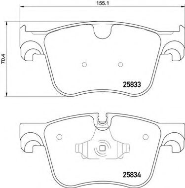 Тормозные колодки BREMBO P 61 123
