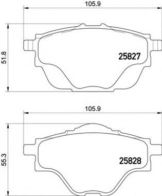 Тормозные колодки BREMBO P 61 124