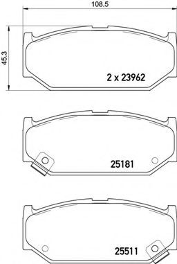 Тормозные колодки BREMBO P 79 031