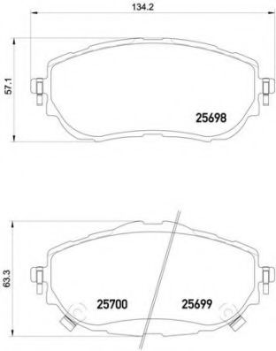 Тормозные колодки BREMBO P 83 150