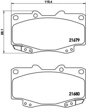Тормозные колодки BREMBO P 83 151