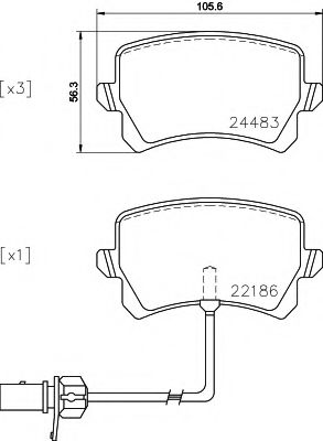 Тормозные колодки BREMBO P 85 142