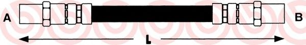 Тормозной шланг BREMBO T 85 061