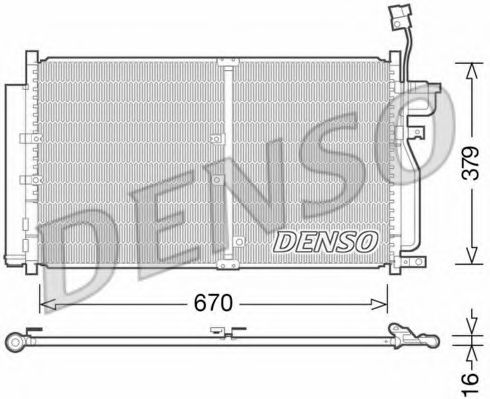 Радиатор кондиционера DENSO DCN15003