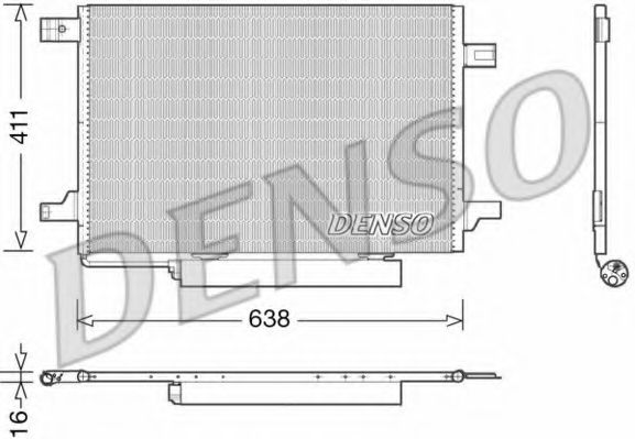 Радиатор кондиционера DENSO DCN17004