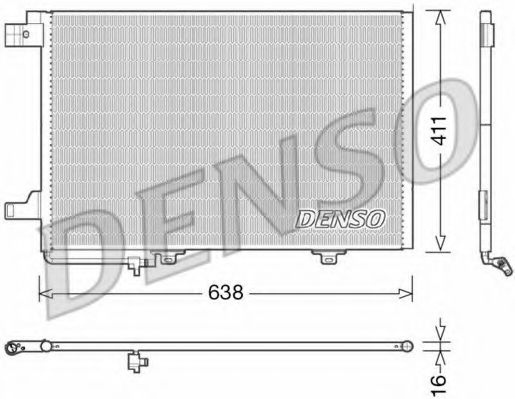 Радиатор кондиционера DENSO DCN17007