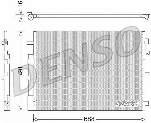 Радиатор кондиционера DENSO DCN23050