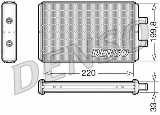 Радиатор отопителя DENSO DRR12016