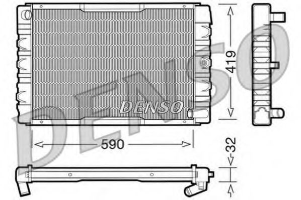 Радиатор, охлаждение двигателя DENSO DRM33033