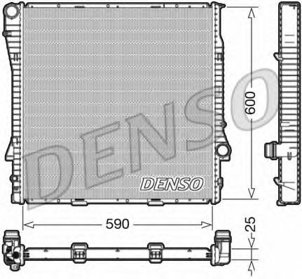 Радиатор, охлаждение двигателя DENSO DRM05113