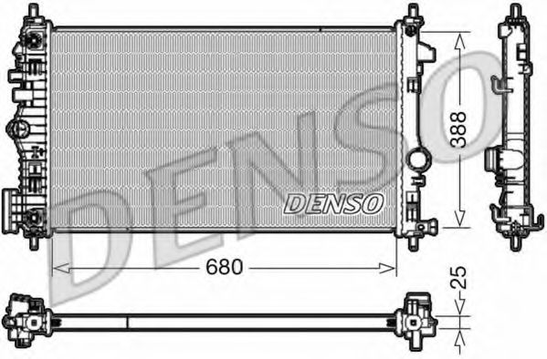 Радиатор, охлаждение двигателя DENSO DRM20108