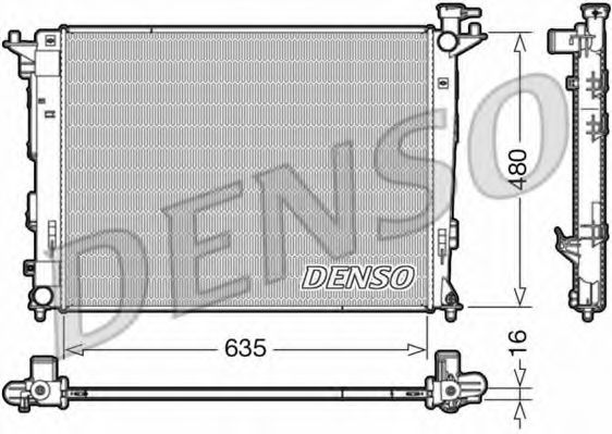Радиатор, охлаждение двигателя DENSO DRM41006